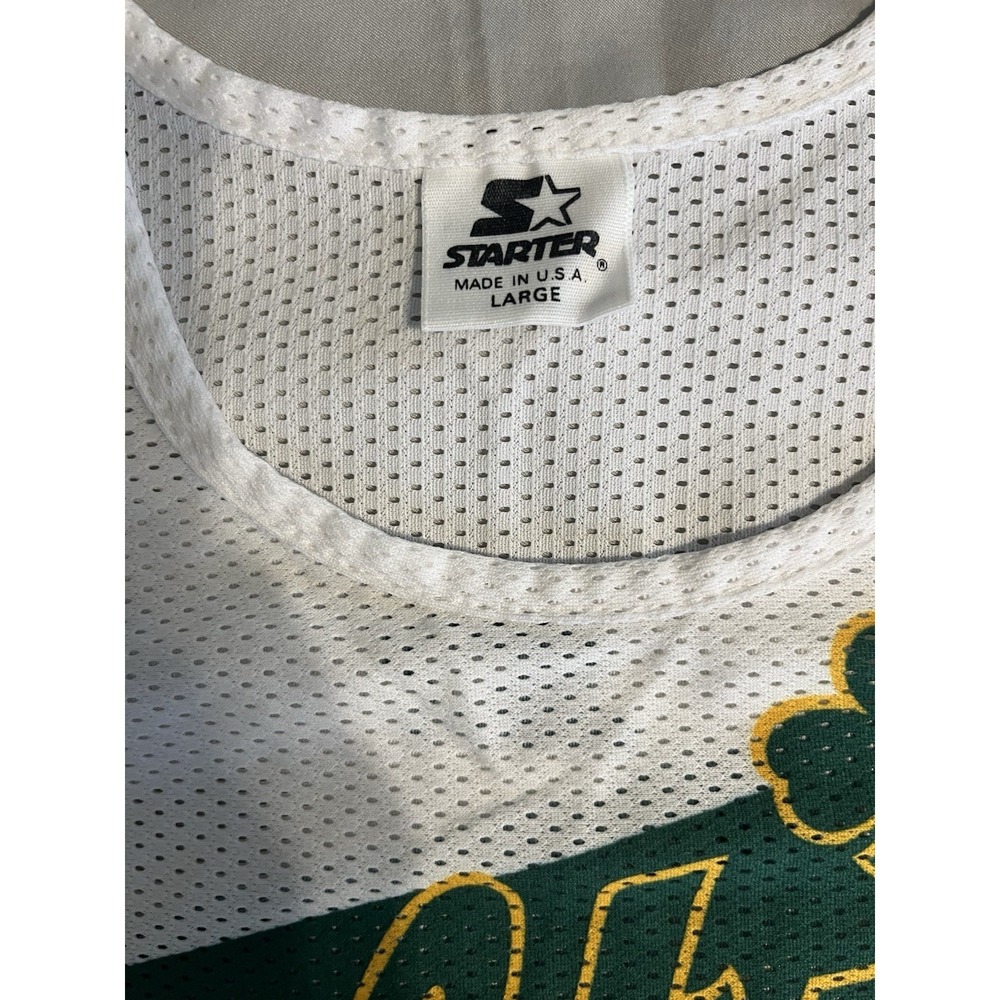 Vintage Boston Celtics Jersey Starter Mesh Tank Top Striped Made In USA White L - Picture 10 of 14